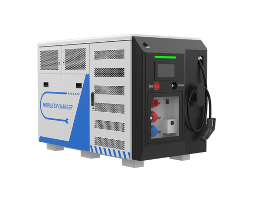 สถานีชาร์จรถยนต์เคลื่อนที่ 100KW 170A ชาร์จรถยนต์ฉุกเฉินพกพาสําหรับรถบรรทุก รถตู้